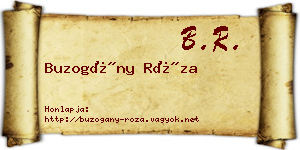 Buzogány Róza névjegykártya