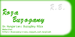 roza buzogany business card